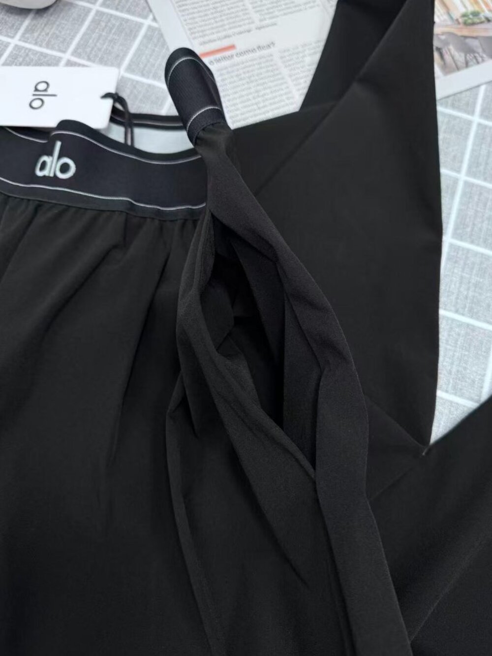 Black 💞 ALO Yoga Wide Leg Trouser Pants 😝 Office Chic (Regular:30" Inseam) NWT - Picture 5 of 8